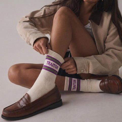 Traitor Slogan Sports Socks
