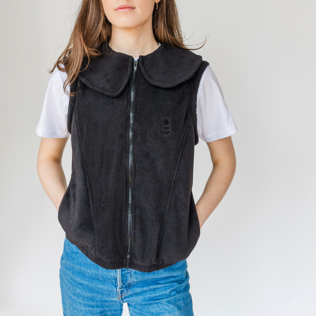 Peter Pan Collar Fleece Gilet