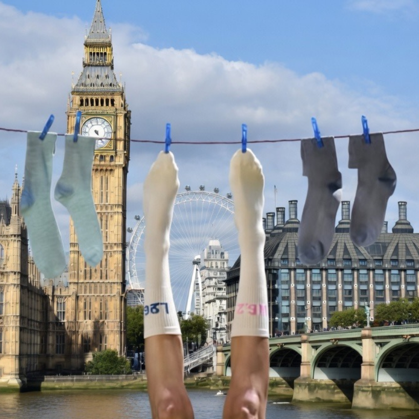 LDN 26.2 Sports Socks Pink