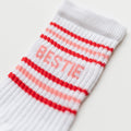 Bestie Socks PInk Text