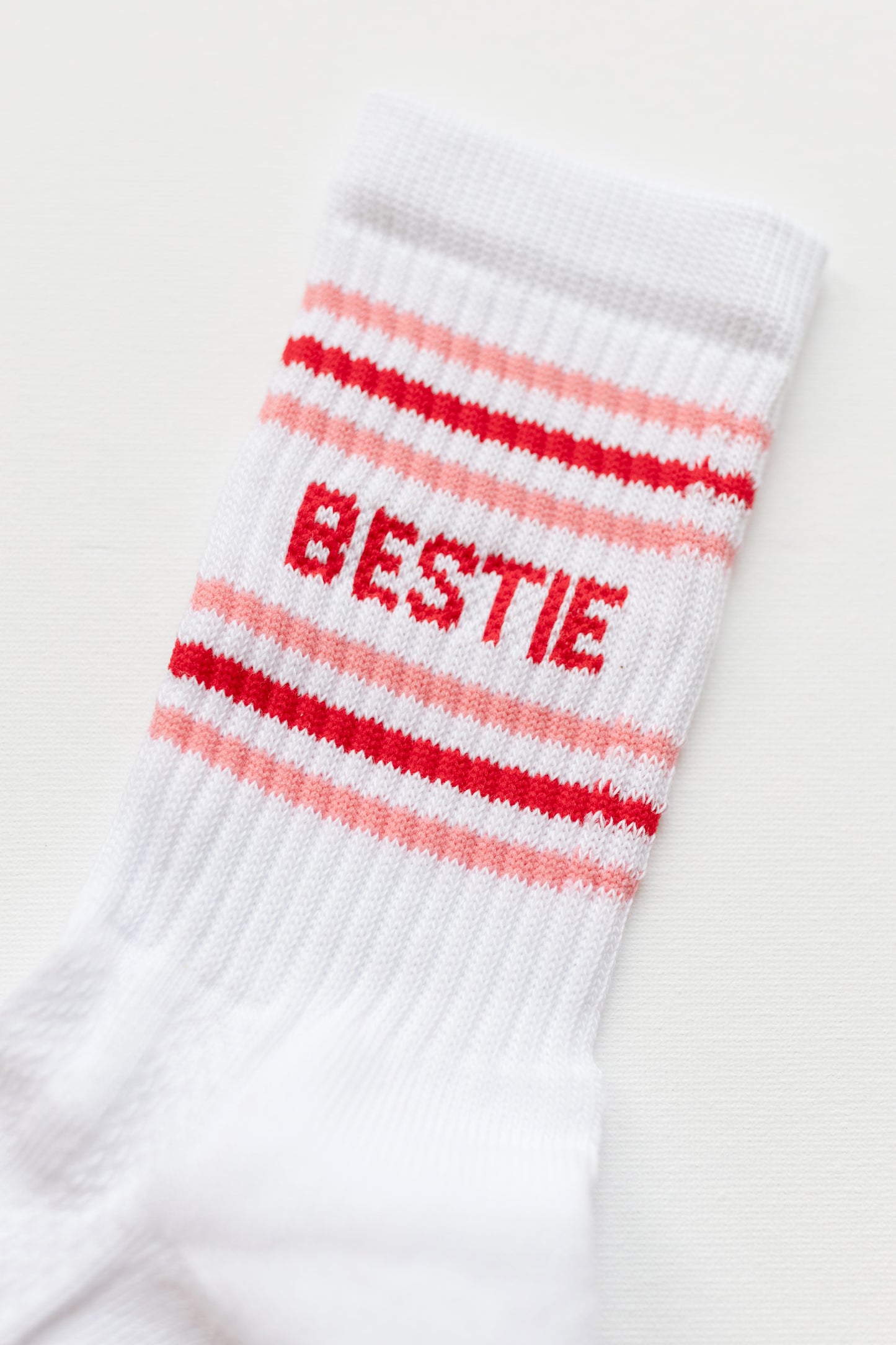 Bestie Socks Red text