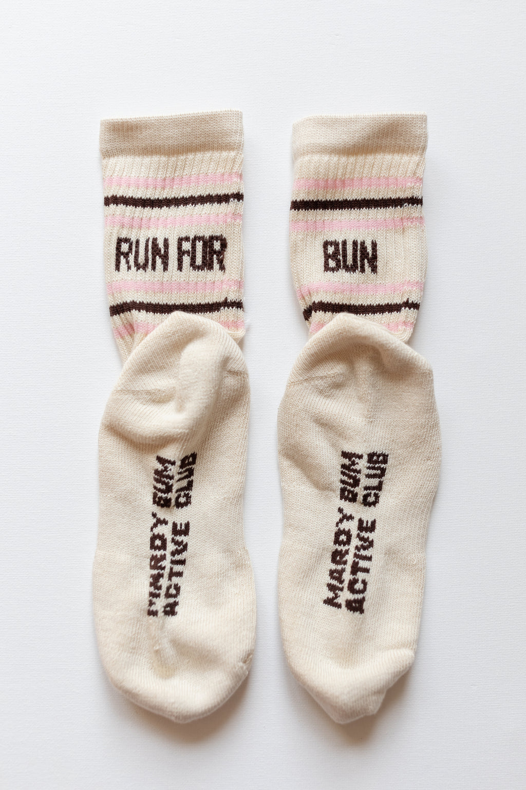 "Will Run For a Cini Bun" MBAC sports socks