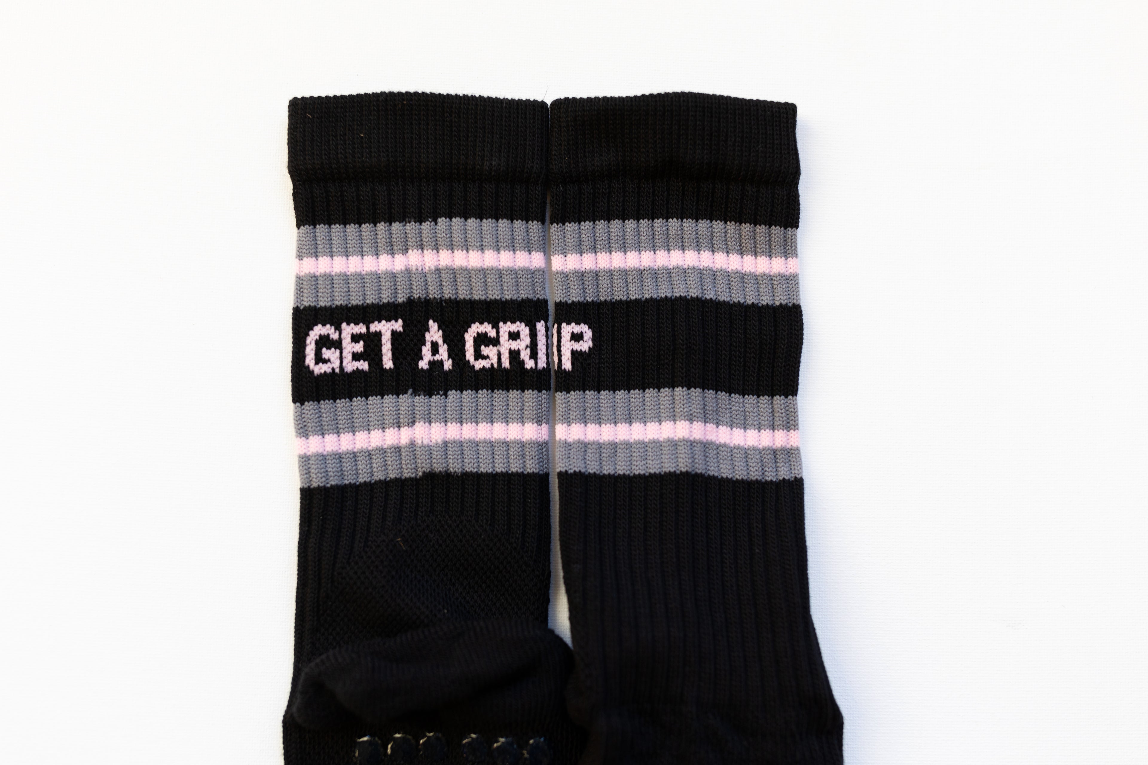 "Get a Grip" Grippy socks Black, Pink, Grey