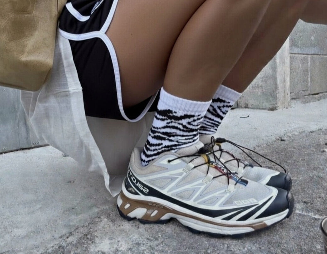 Black and White Tiger Sports Socks