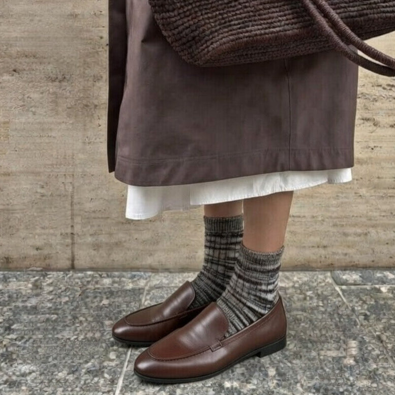 Black Marl Soft Wool Socks