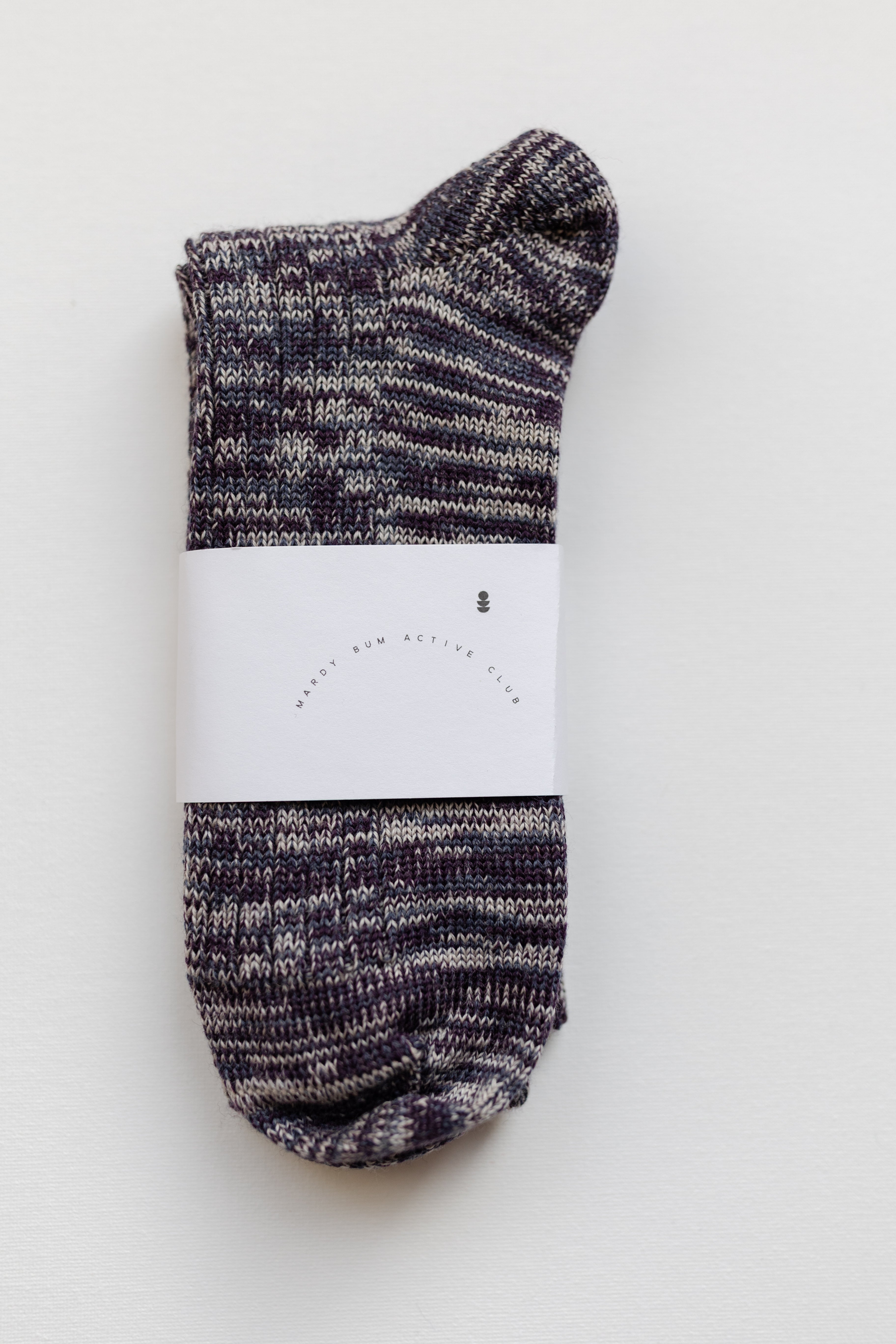 Purple Marl Soft Wool Socks