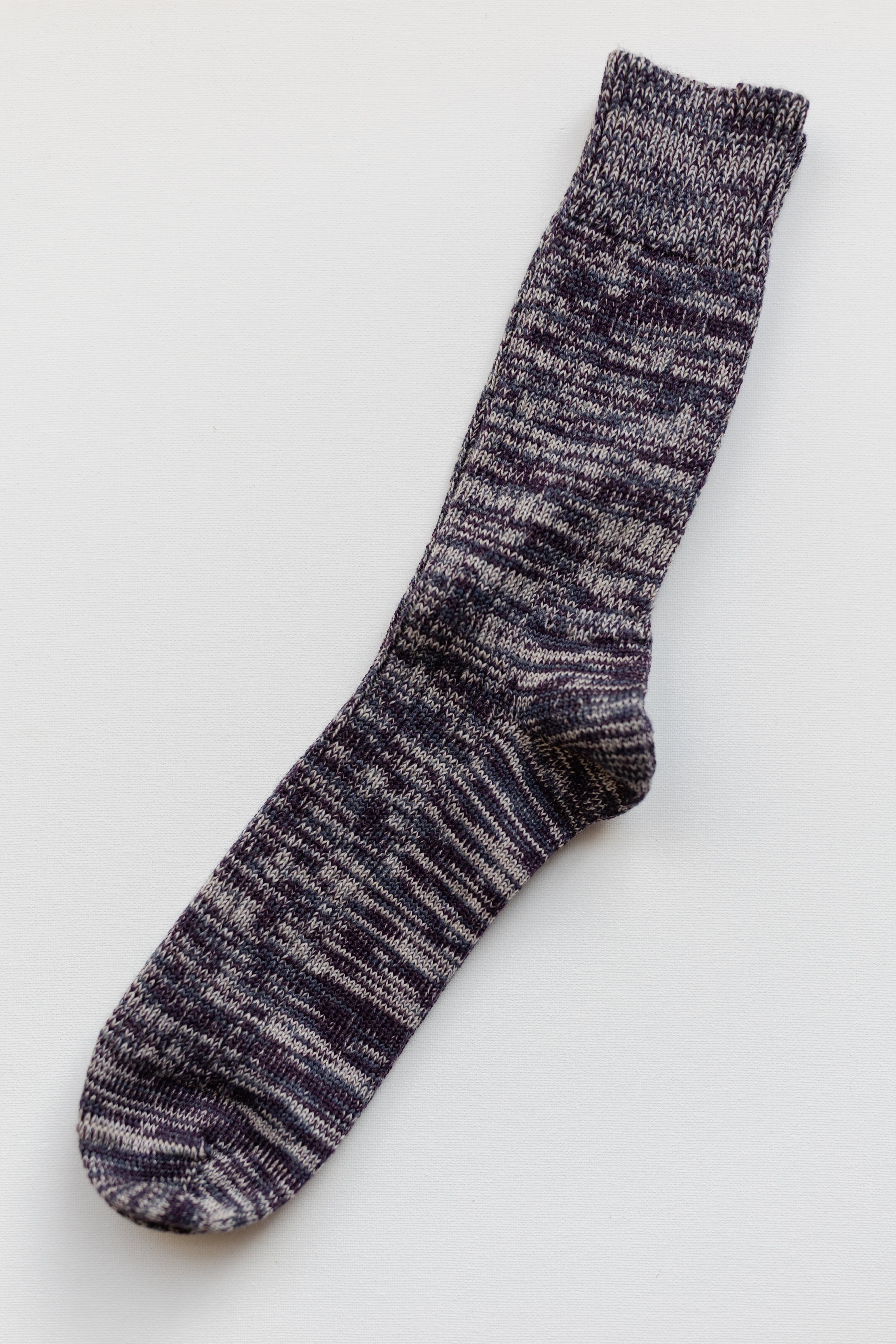 Purple Marl Soft Wool Socks