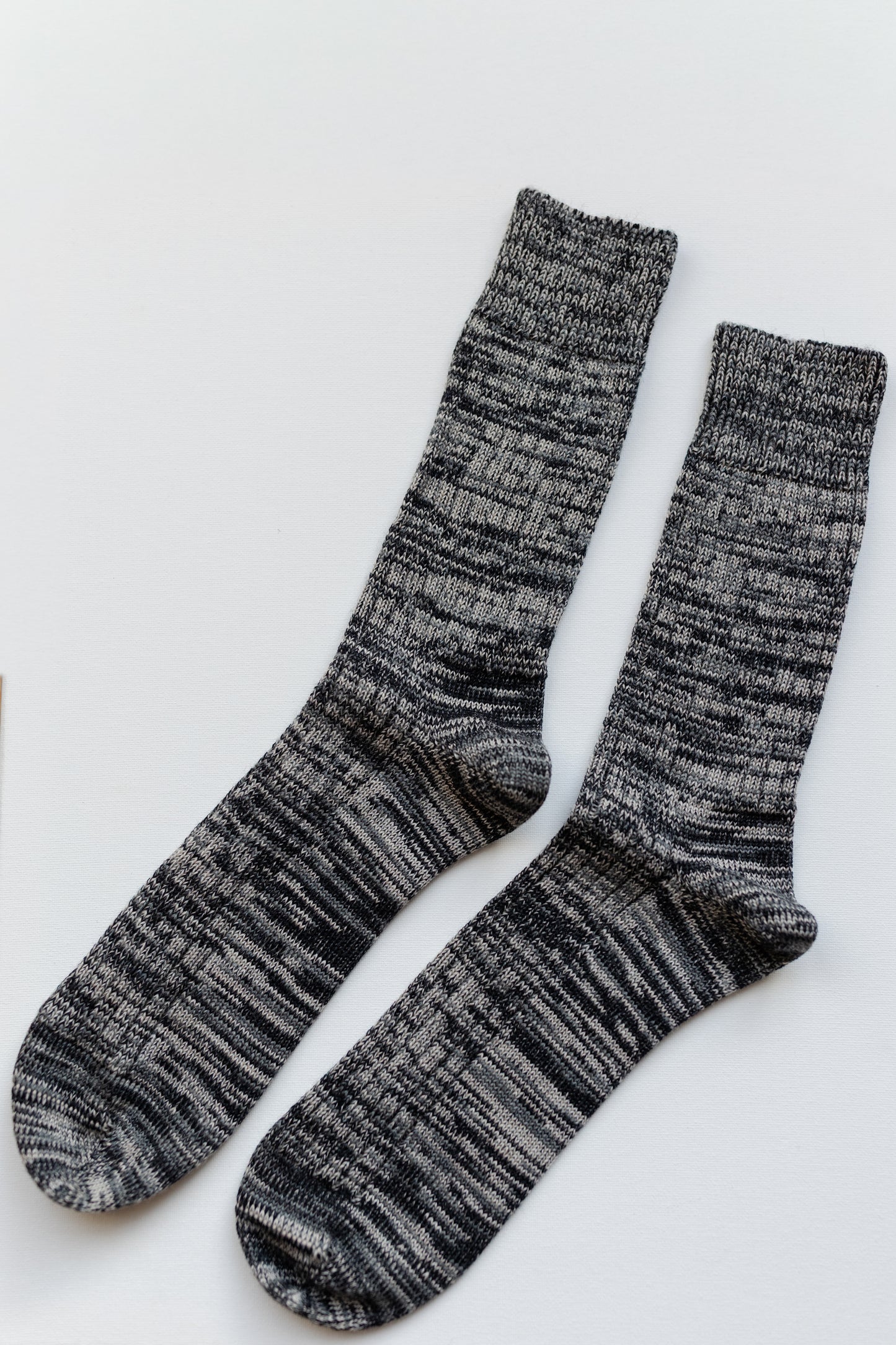 Black Marl Soft Wool Socks