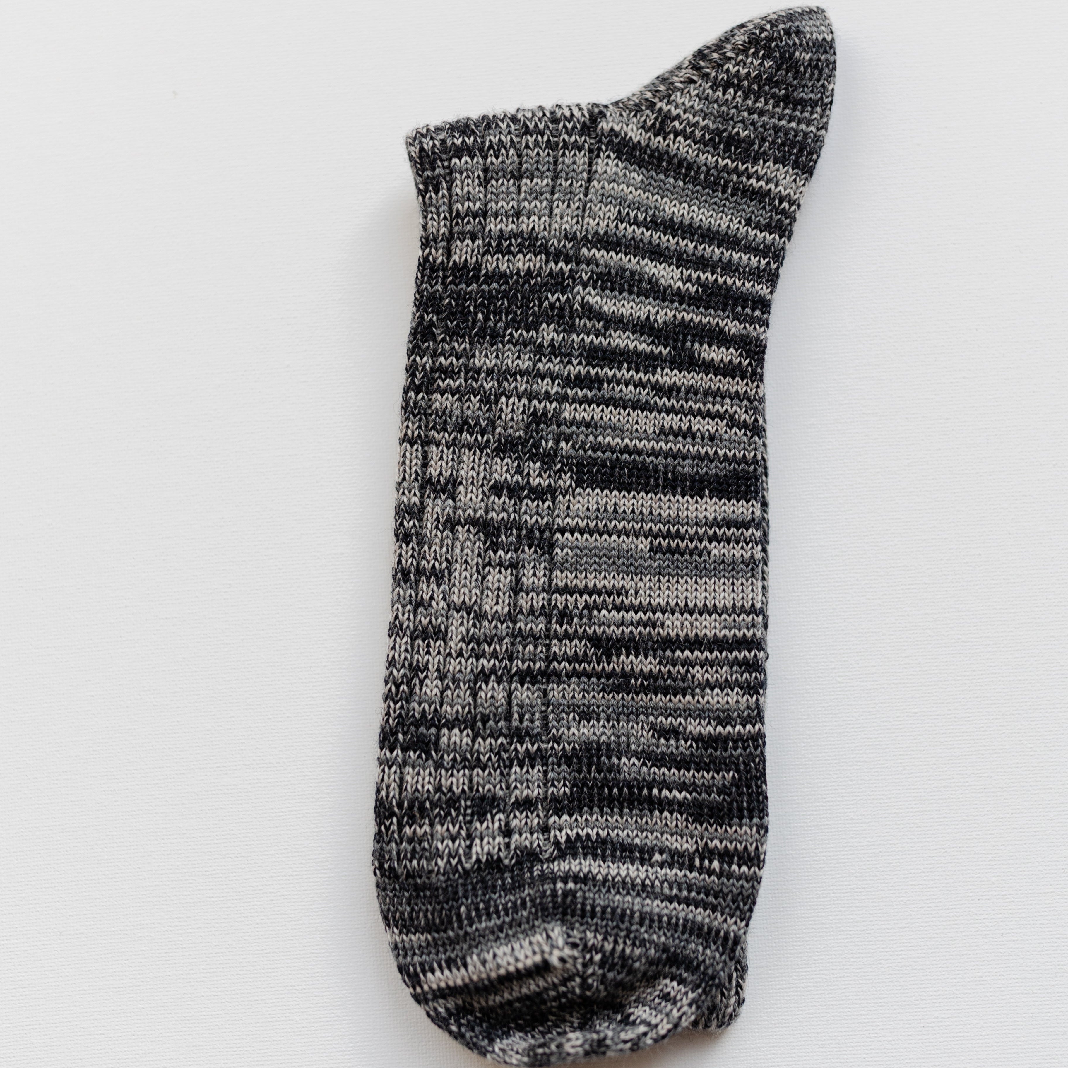 Black Marl Soft Wool Socks