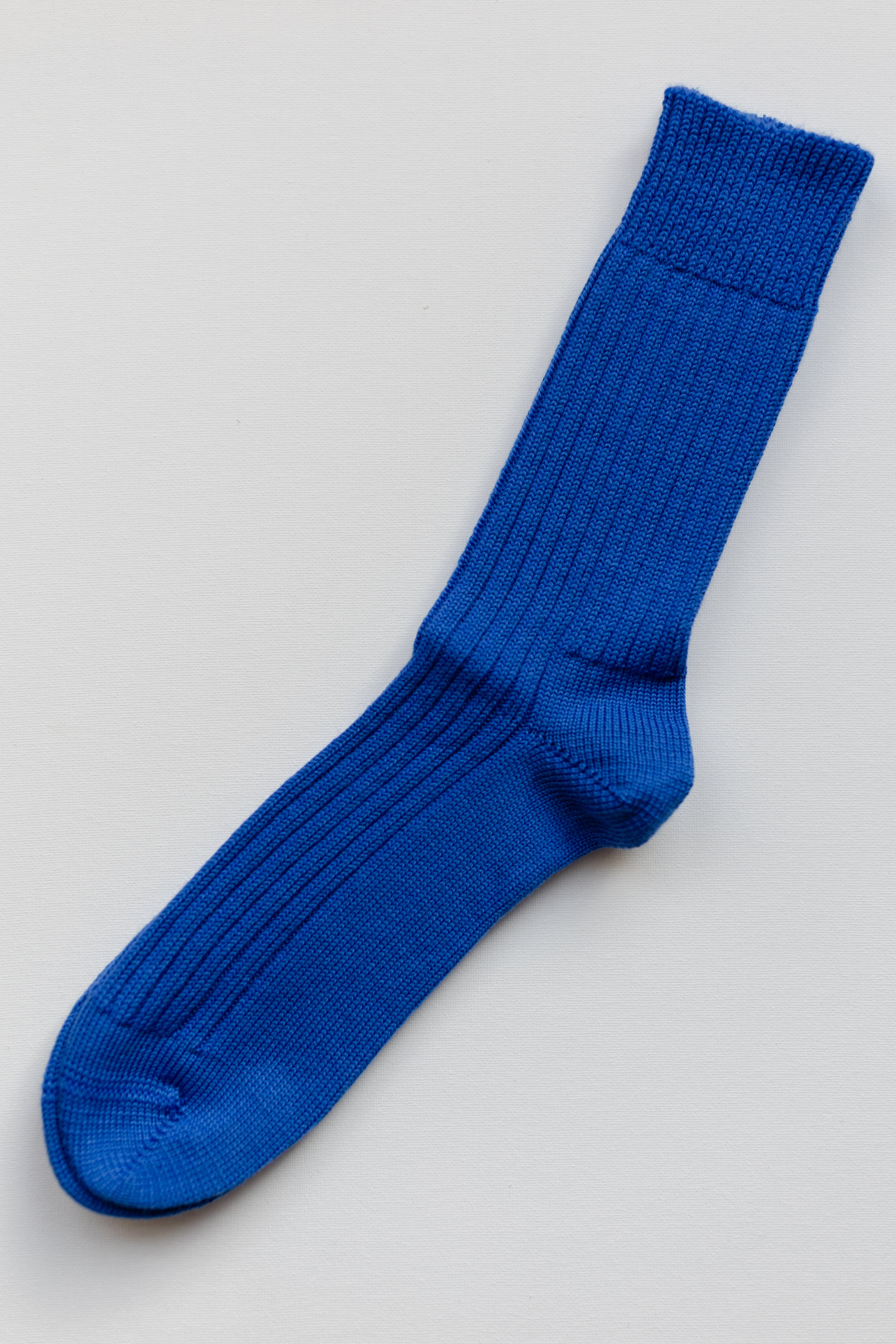 Blue Soft Wool Socks