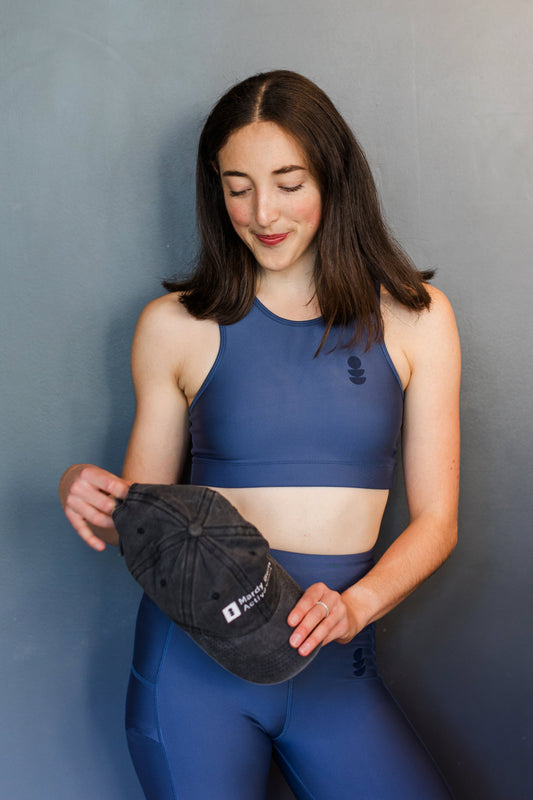 Edinburgh Edition Smokey Blue Racer Back Sports Bra