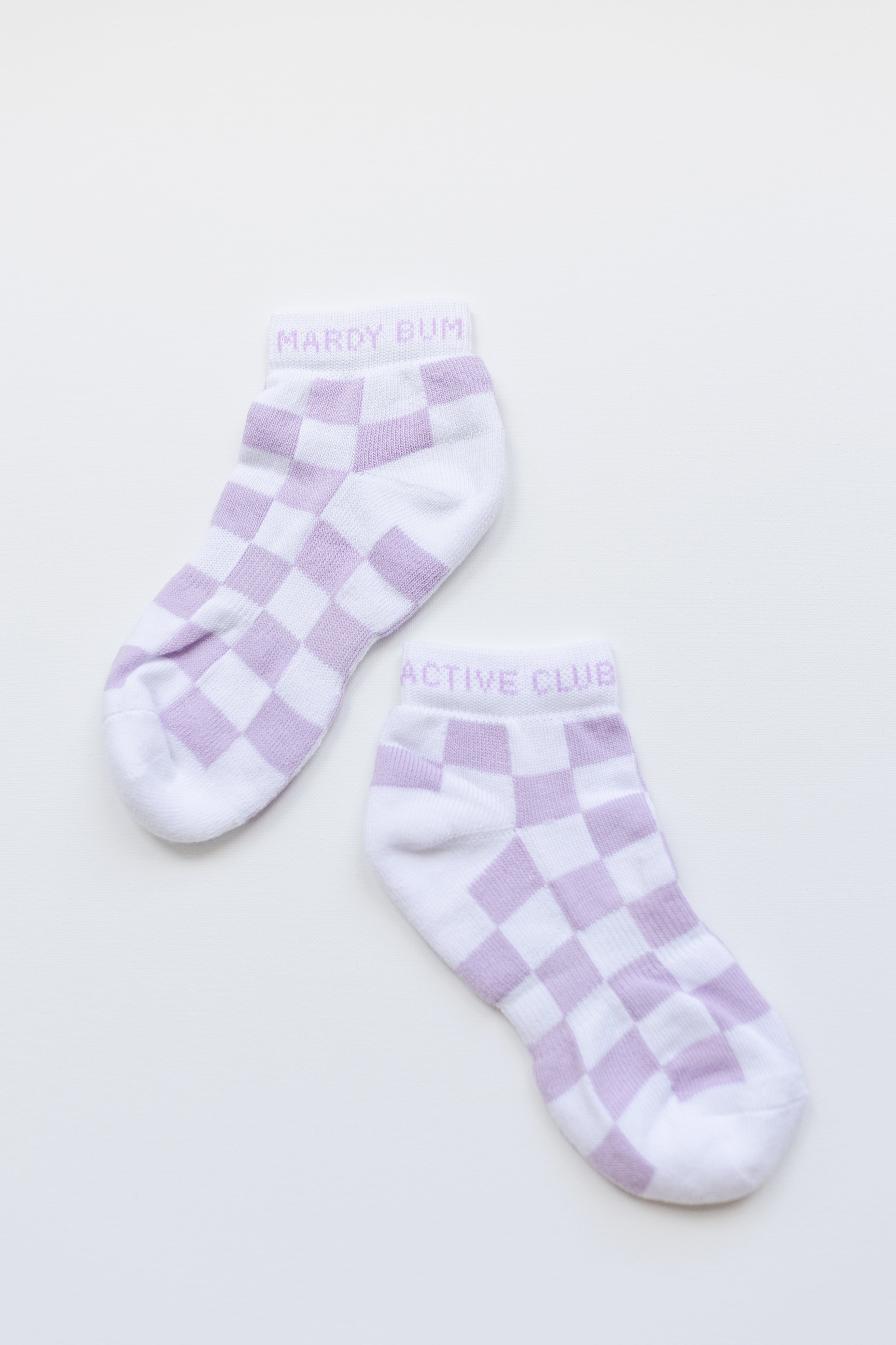 Traner Sock in Lilac Checkerboard