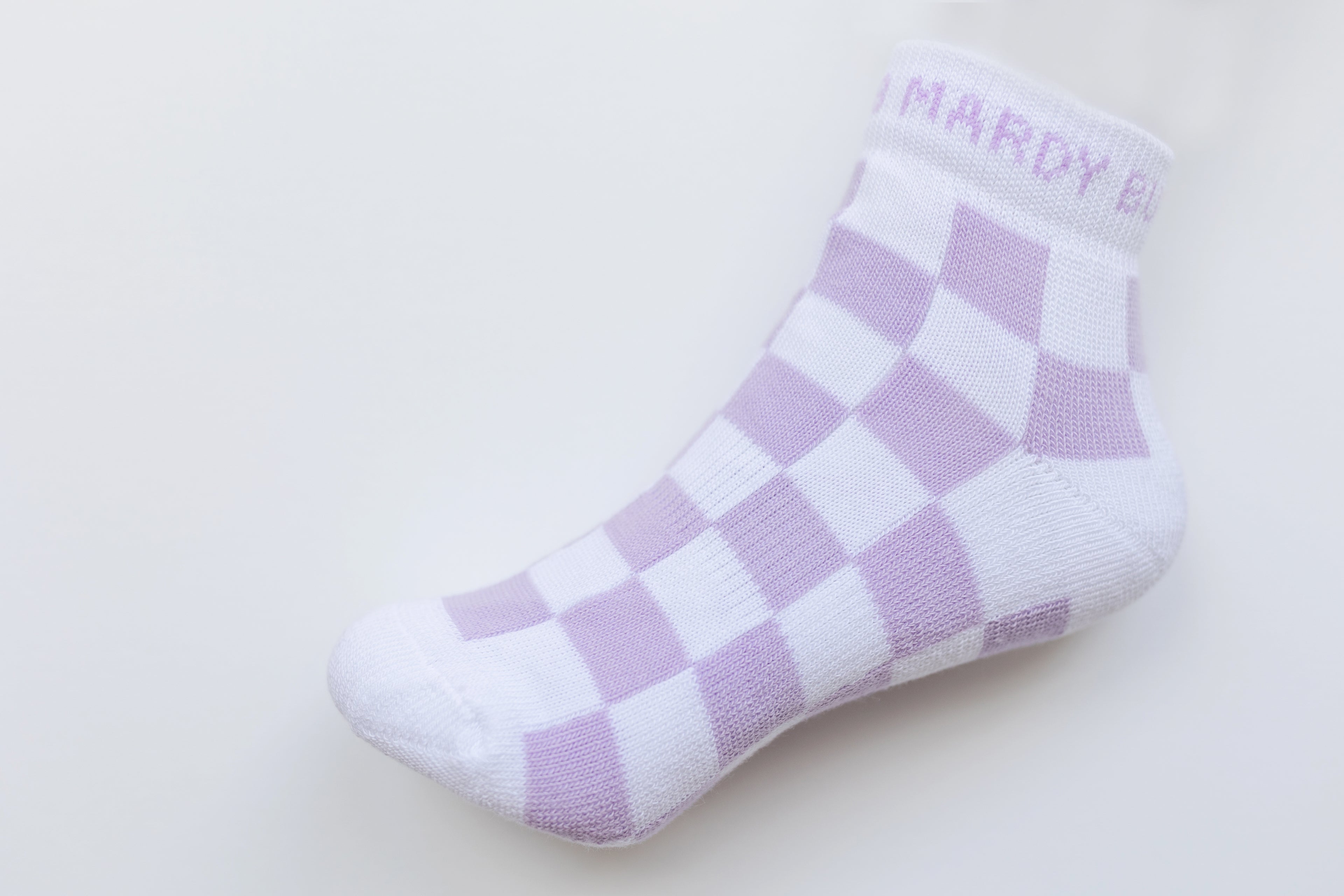 Traner Sock in Lilac Checkerboard