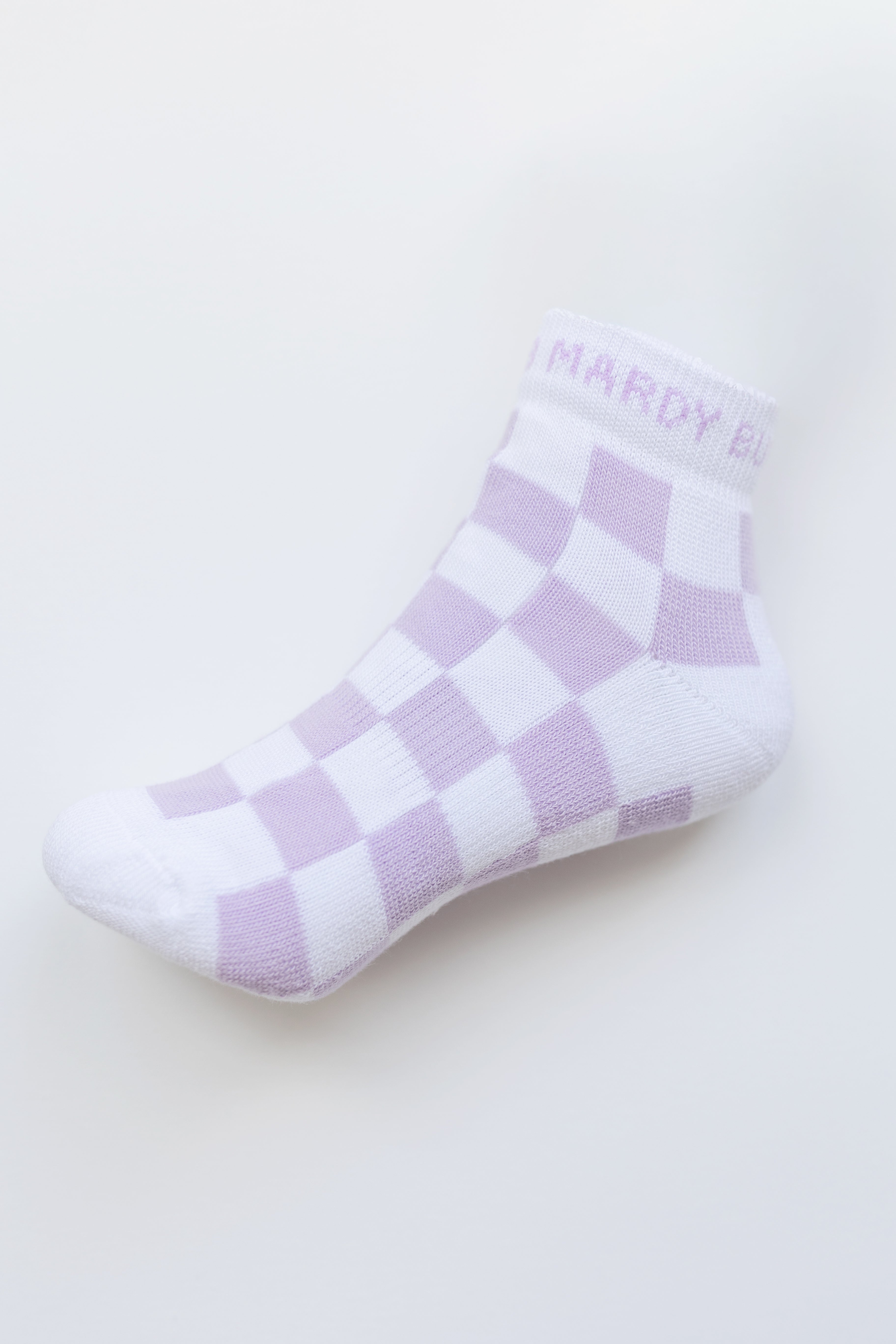 Traner Sock in Lilac Checkerboard