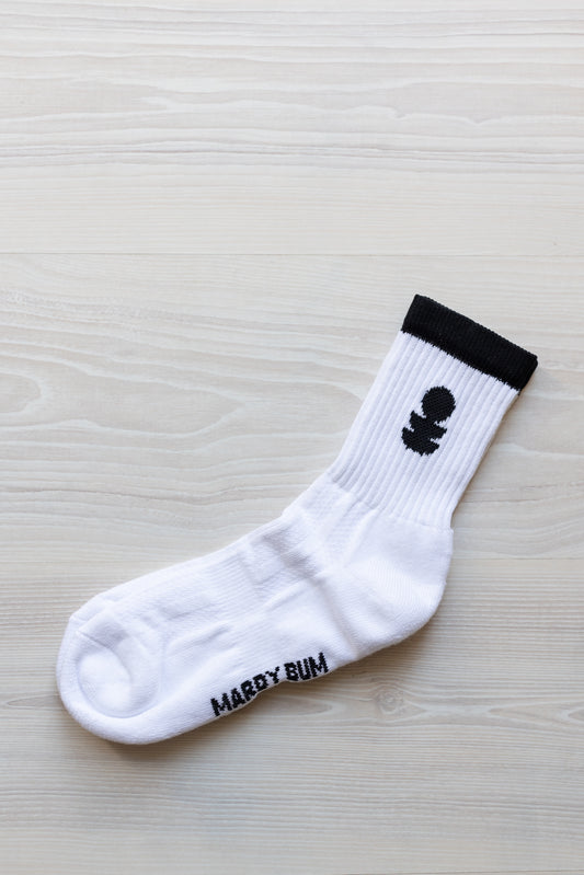 MBAC Logo White and Black Sports Socks