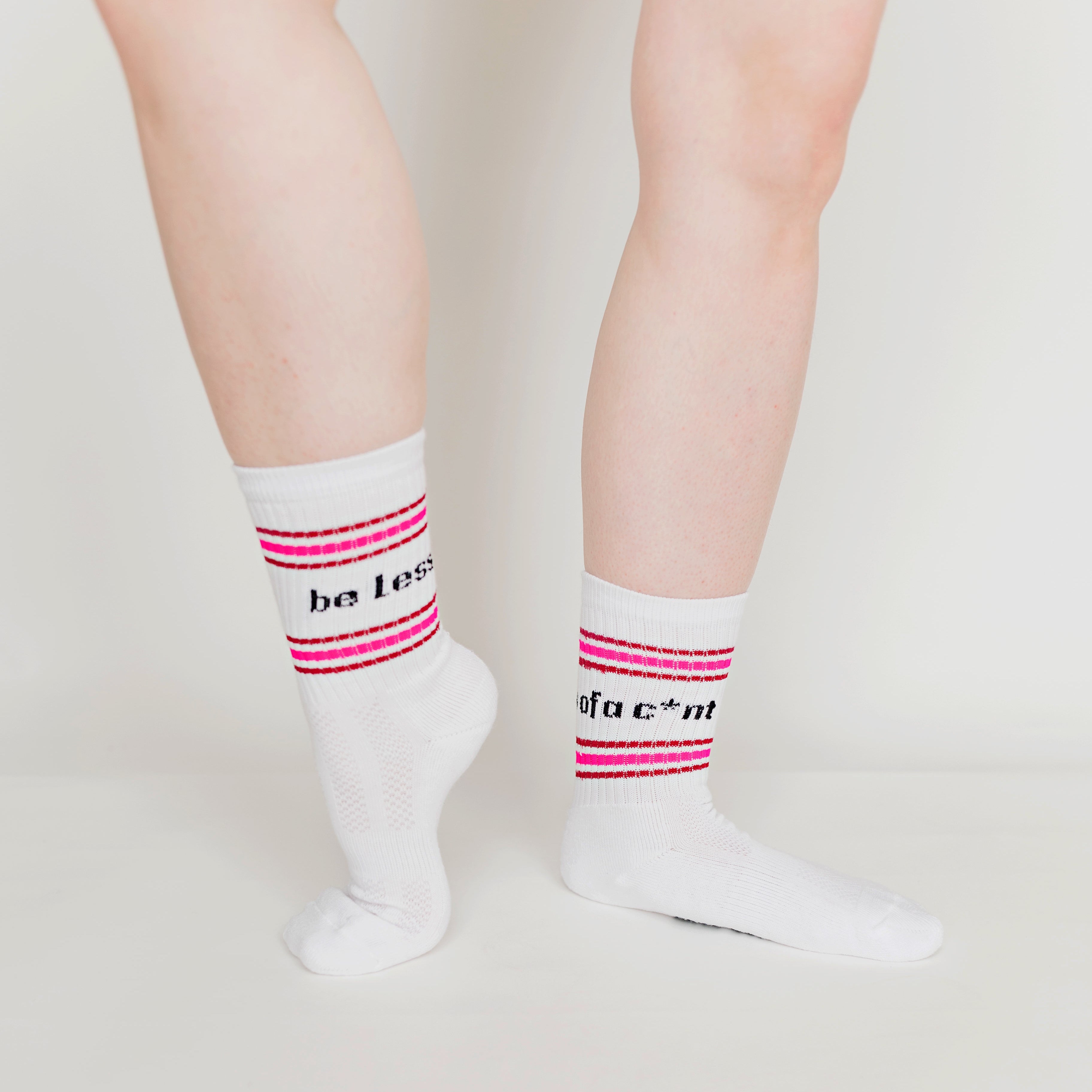 Fearne Cotton X Mardy Bum Active Club Sports Socks Pink Stripes