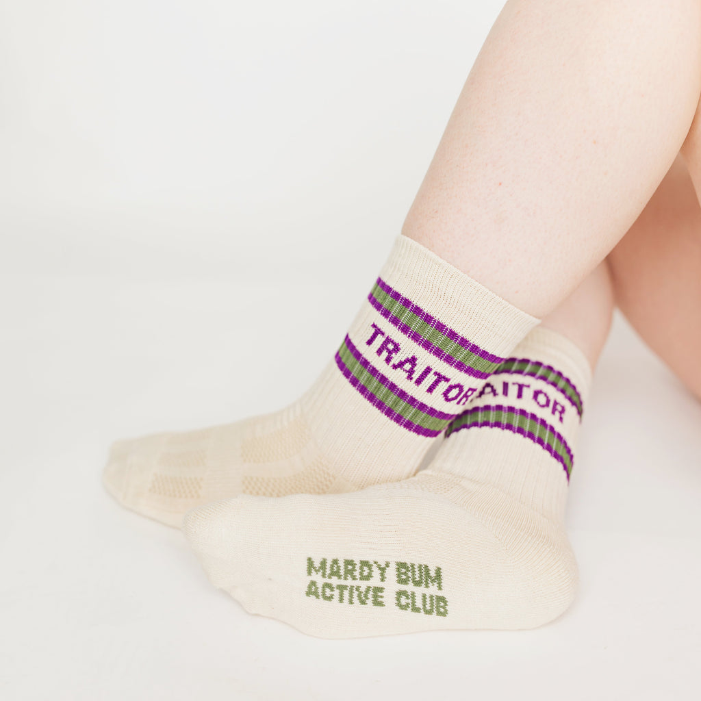 Traitor Slogan Sports Socks