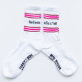 Fearne Cotton X Mardy Bum Active Club Sports Socks Pink Stripes