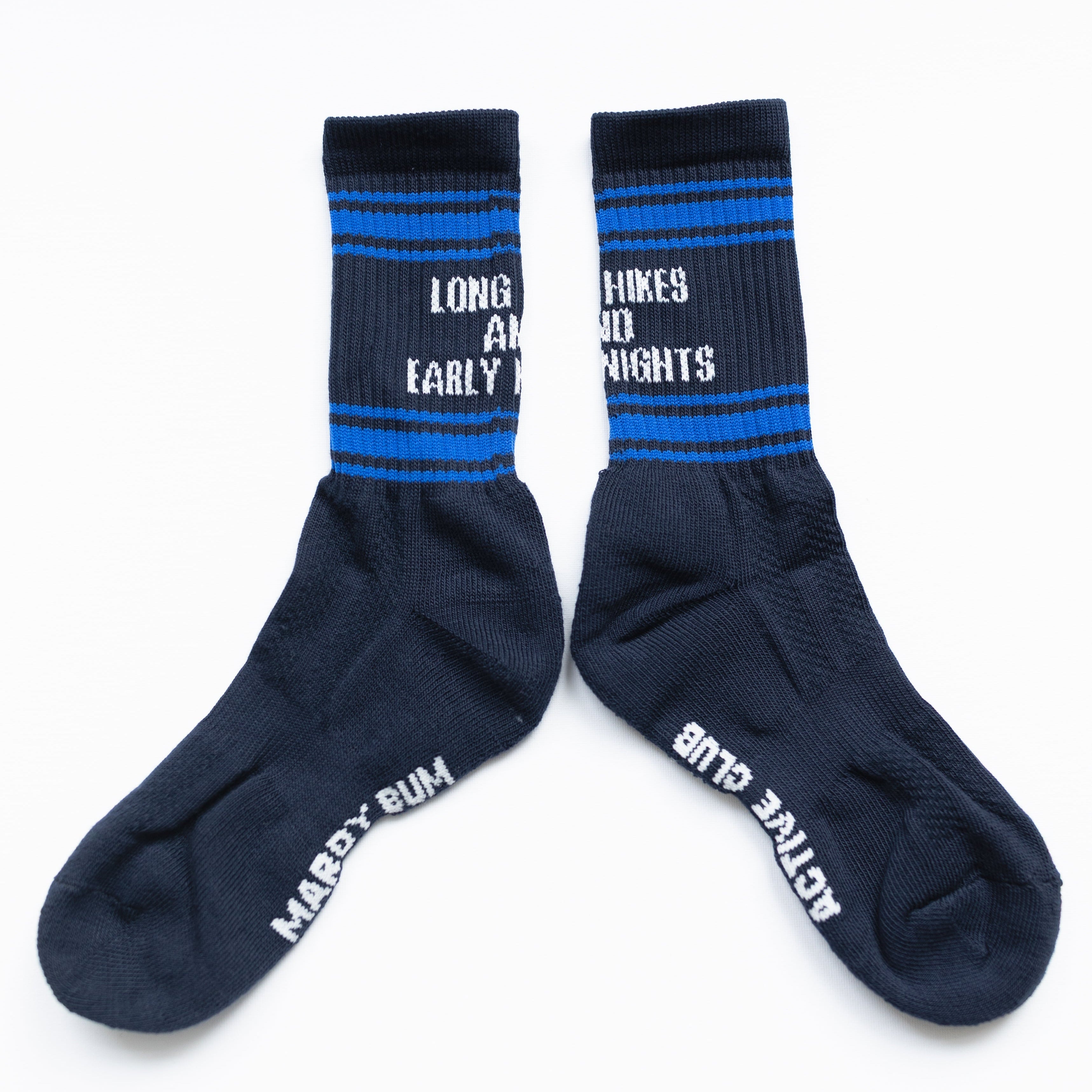 Long Hikes and Early Nights Sports Socks