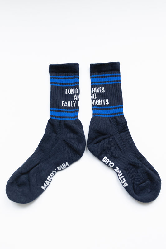 Long Hikes and Early Nights Sports Socks