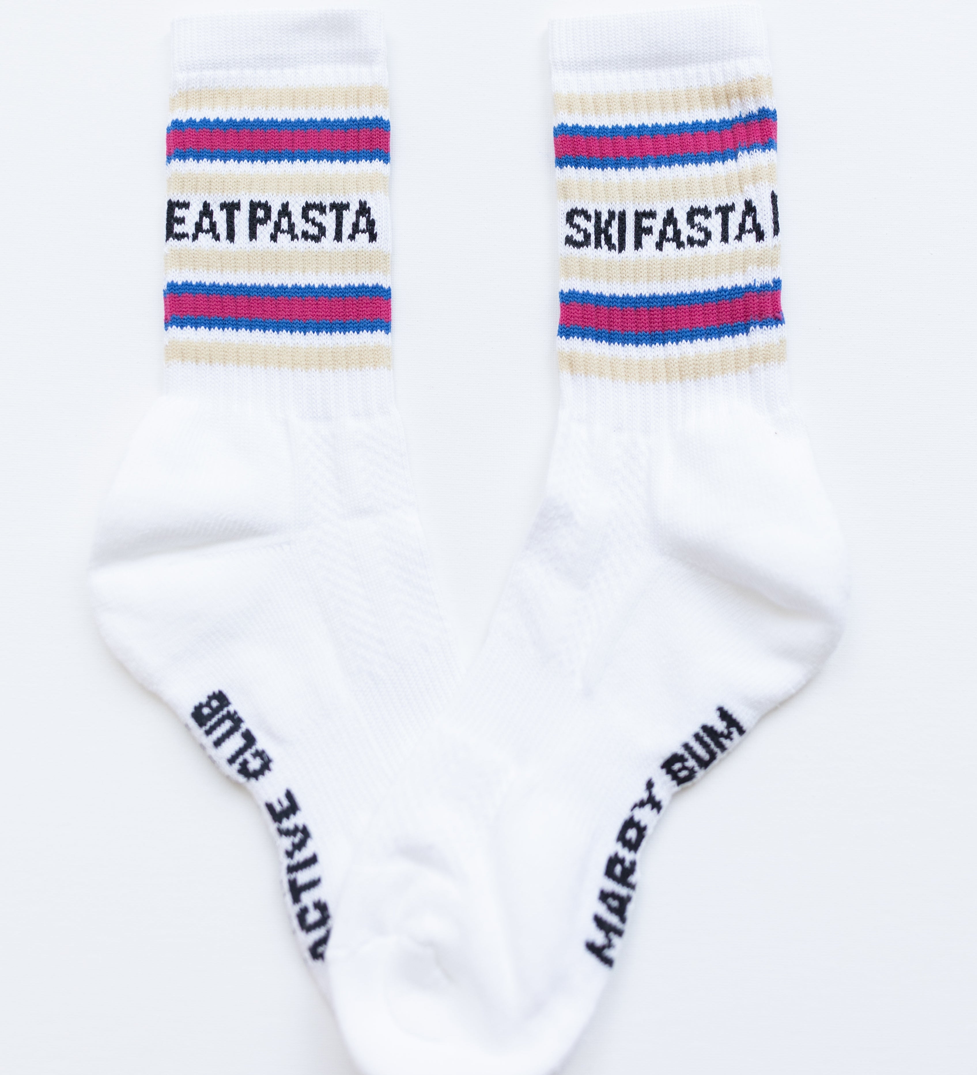 Eat Pasta Ski Fasta Sports Socks – mardy bum active club