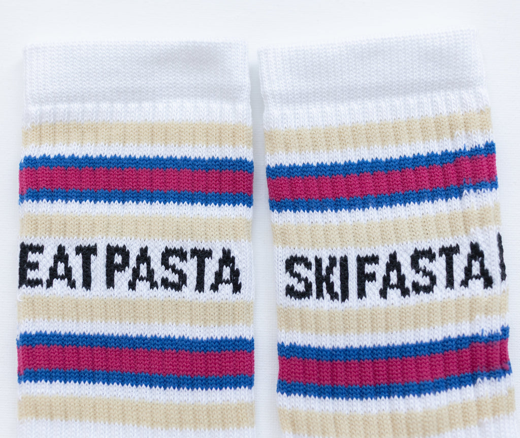 Eat Pasta Ski Fasta Sports Socks