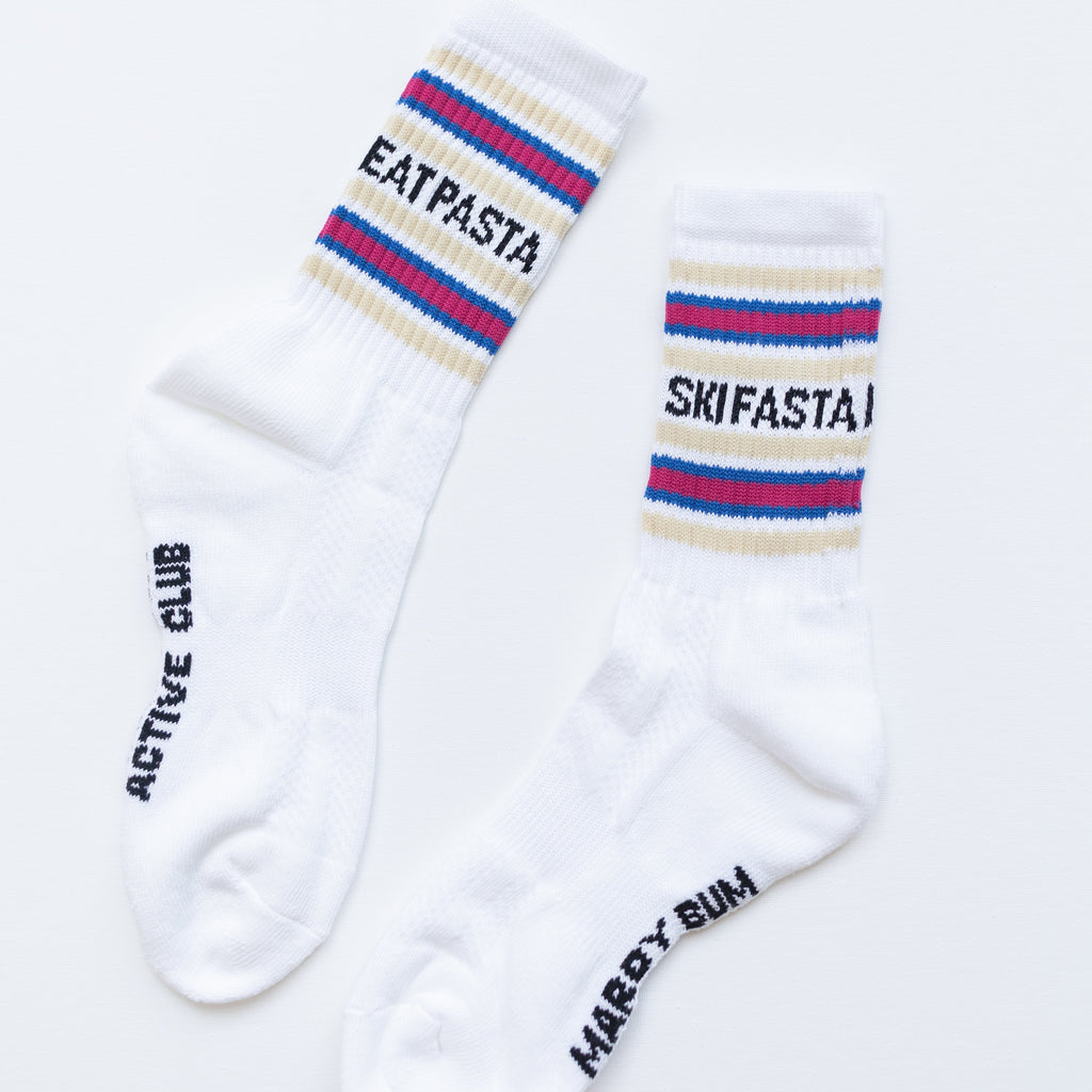 Eat Pasta Ski Fasta Sports Socks