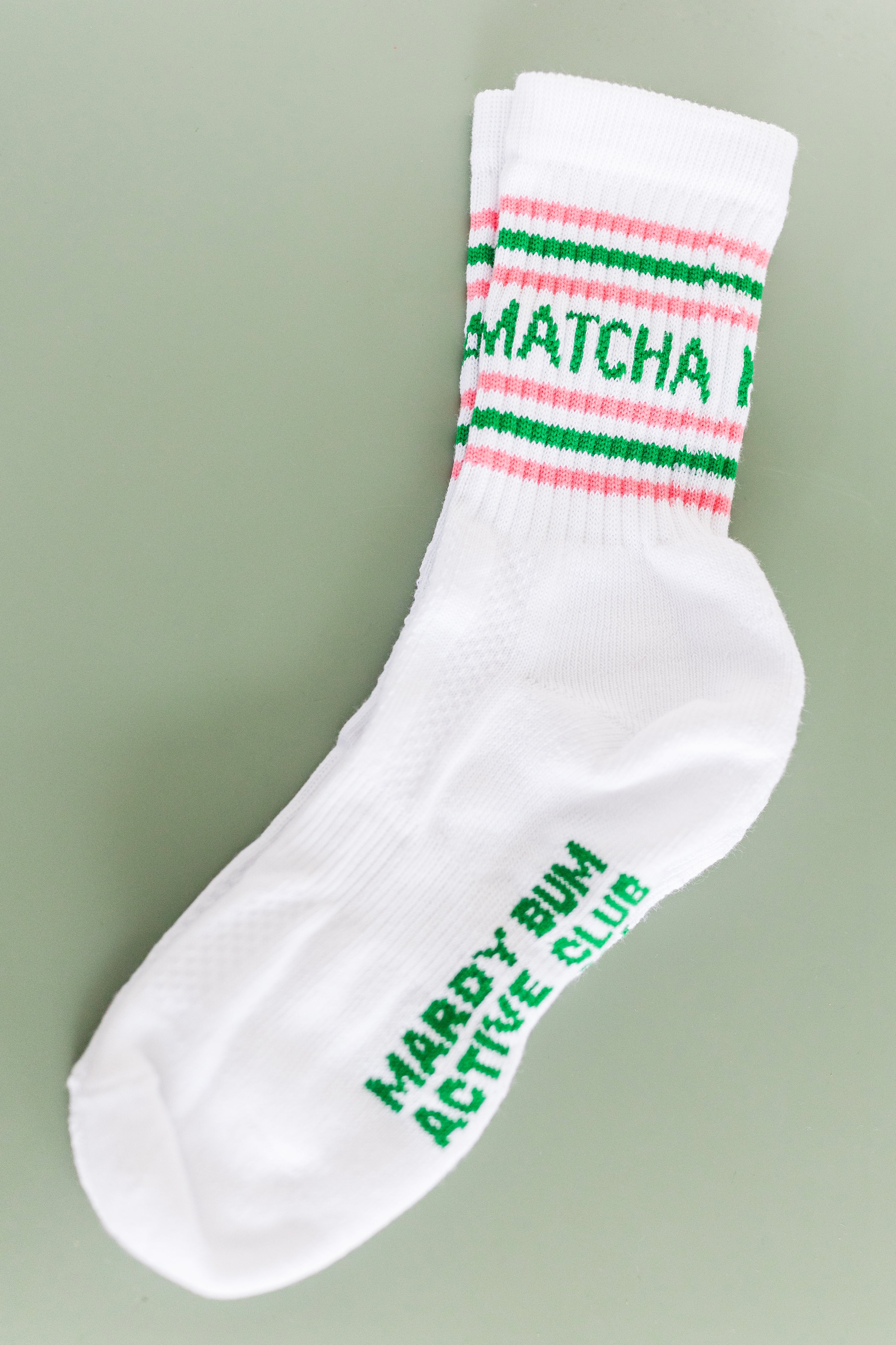 Matcha Slogan Sports Socks