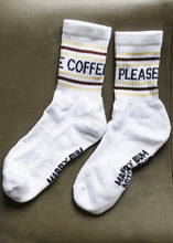 Load image into Gallery viewer, MBAC “Coffee Please” slogan sports socks
