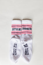 Load image into Gallery viewer, MBAC “Little Bit Dramatic” slogan sports socks
