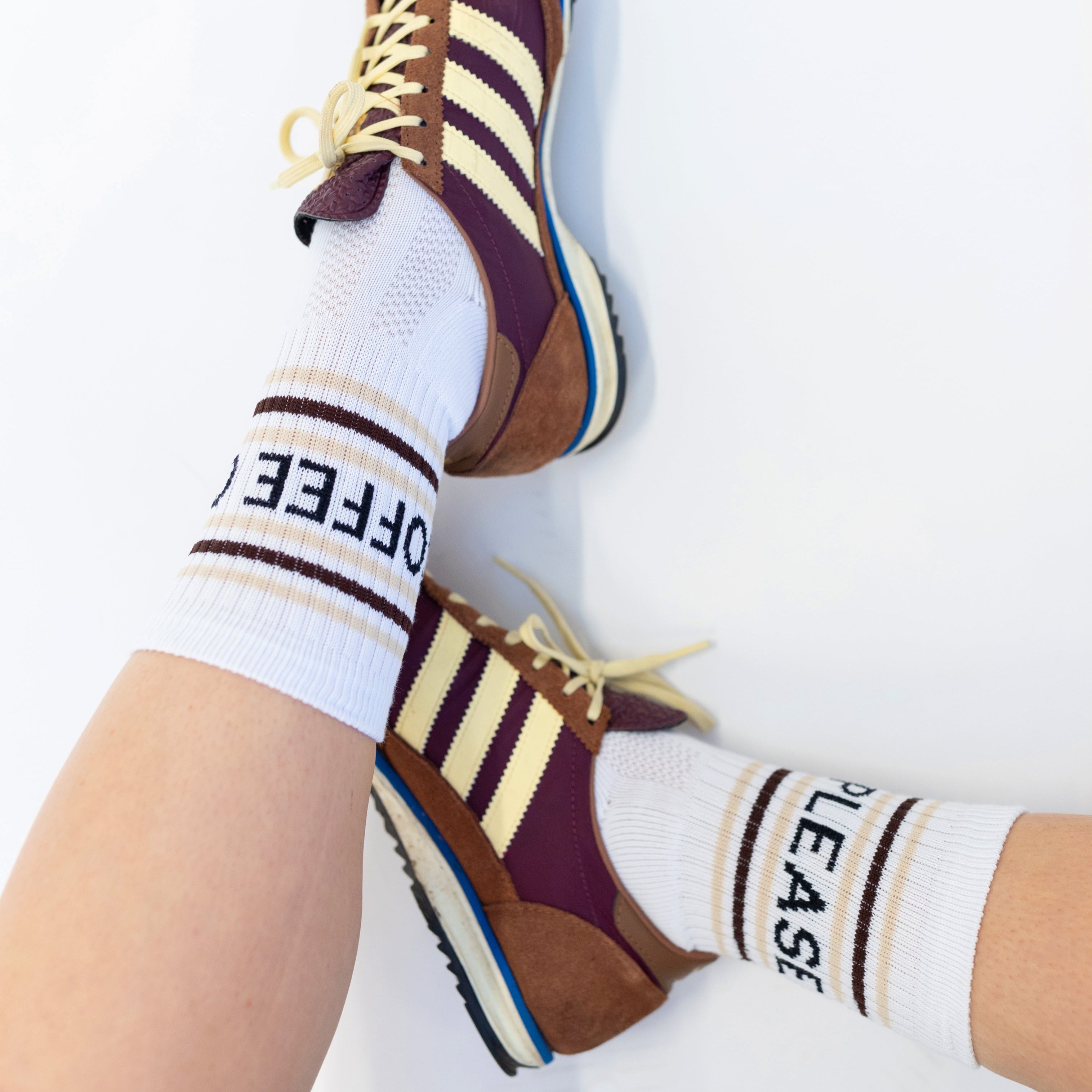 Coffee Please Slogan Sports Socks