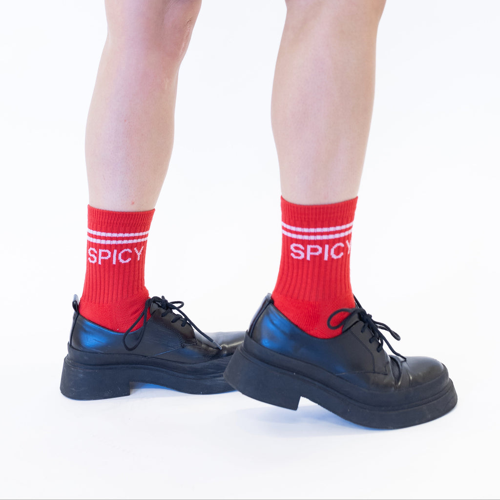 MBAC “SPICY” slogan sports socks