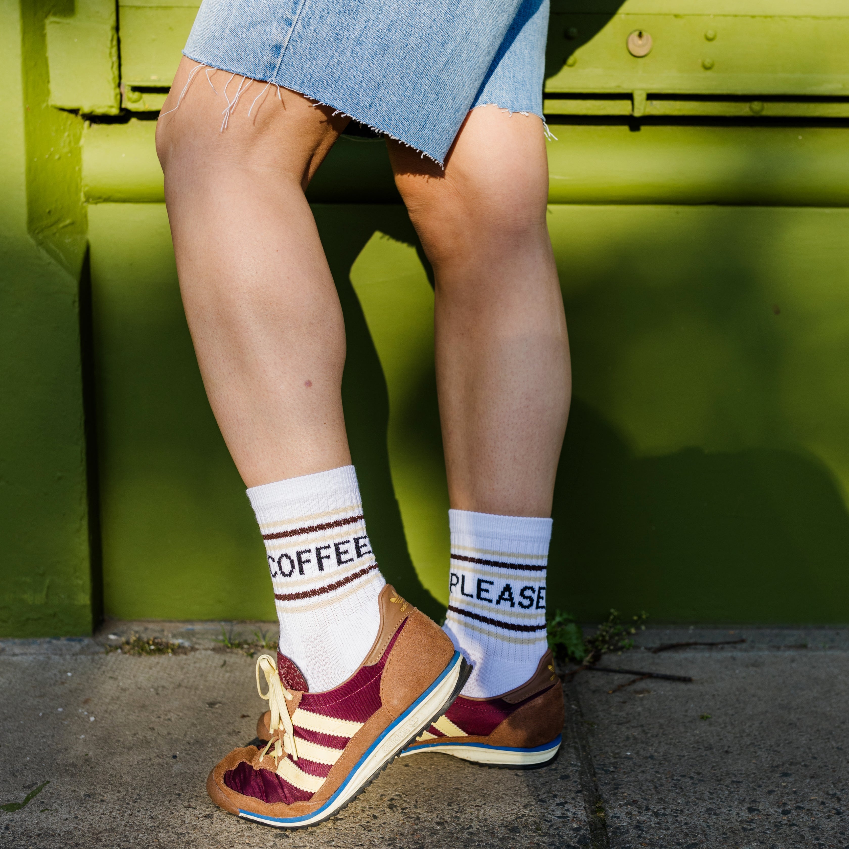 Coffee Please Slogan Sports Socks
