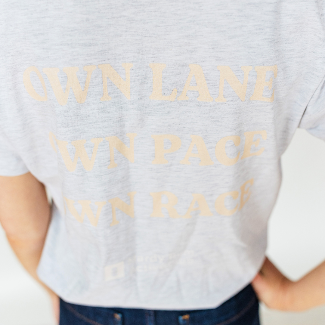 Short Sleeve Own Lane Slogan T-Shirt