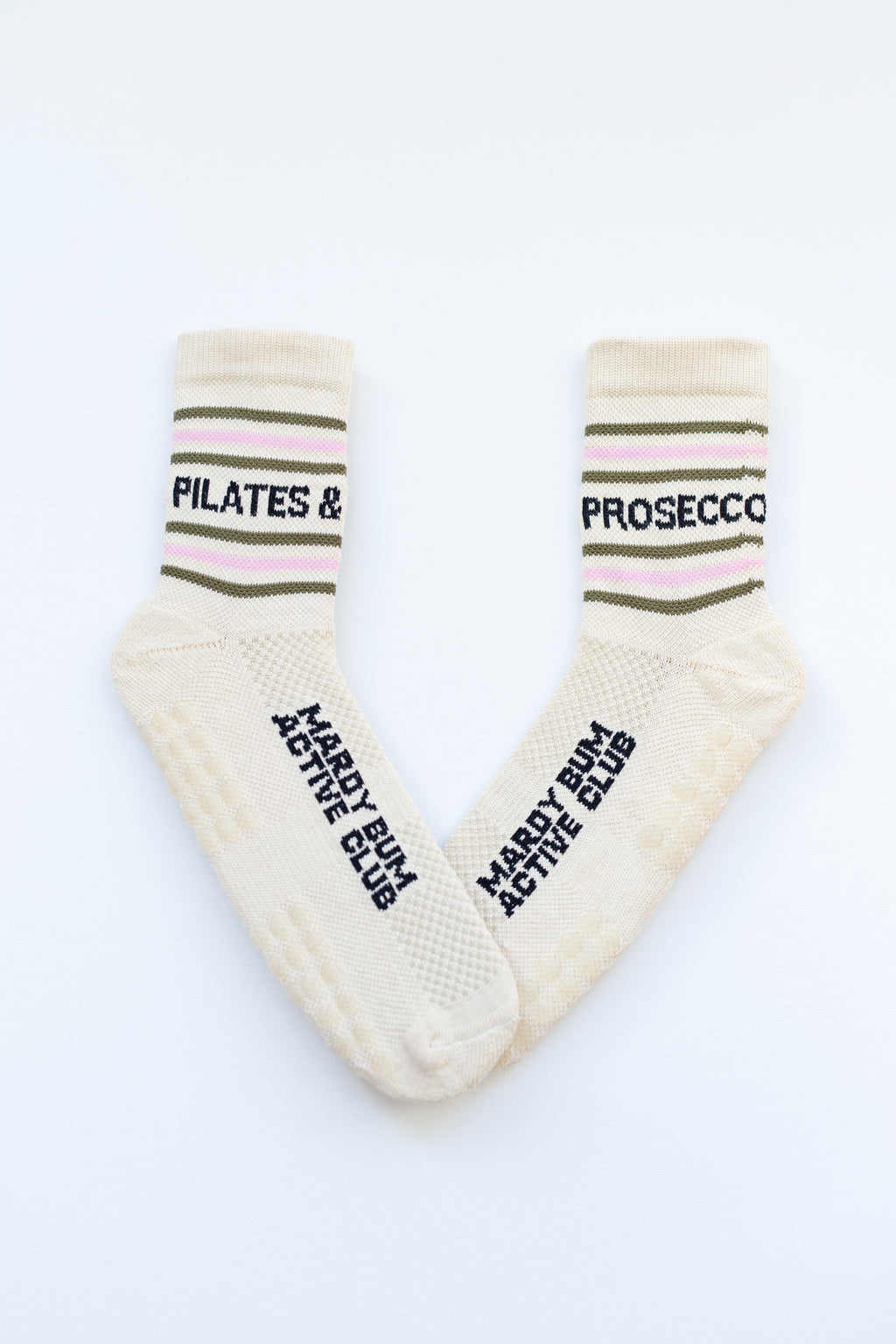 Grippy Pilates and Prosecco socks
