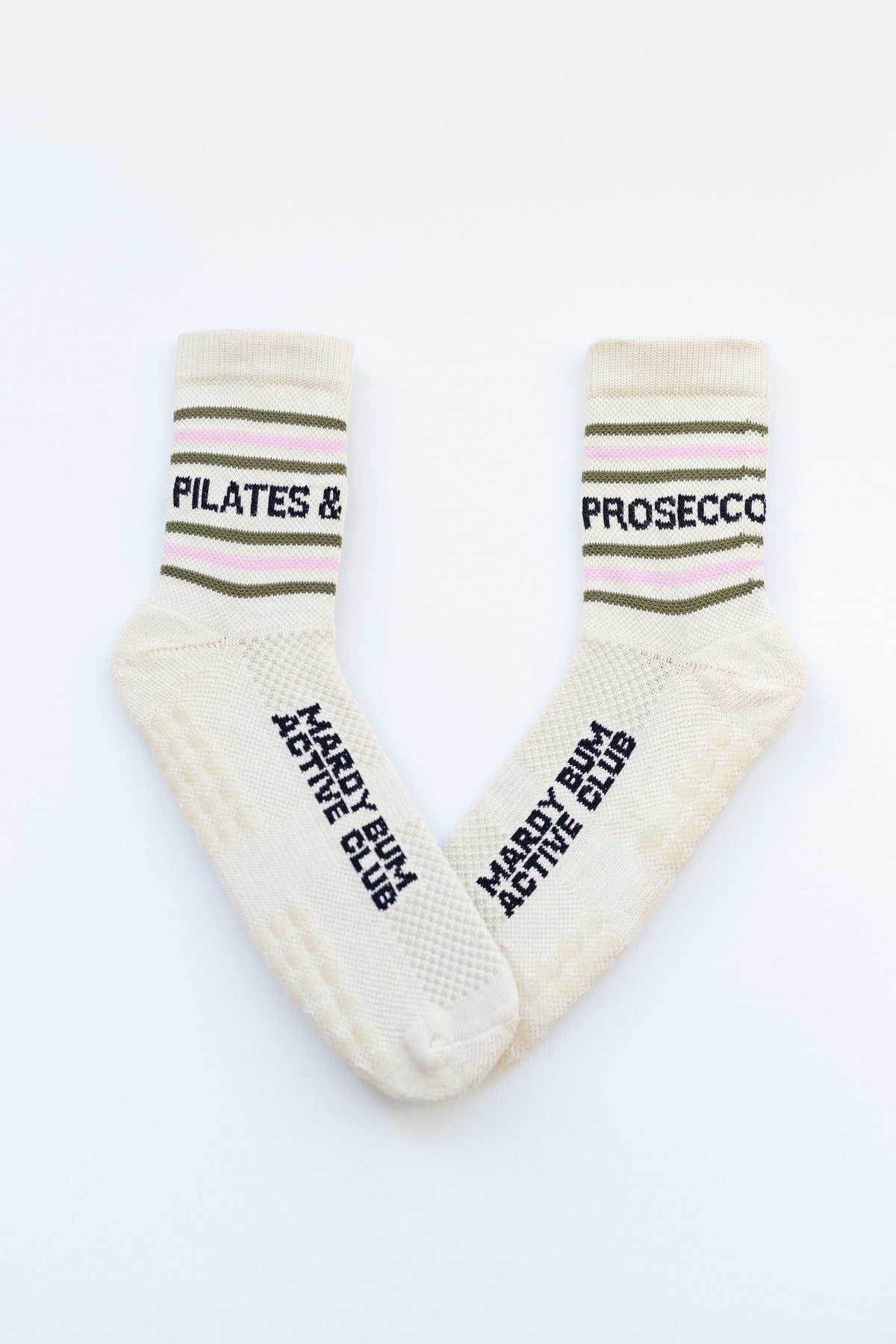Grippy Pilates and Prosecco socks