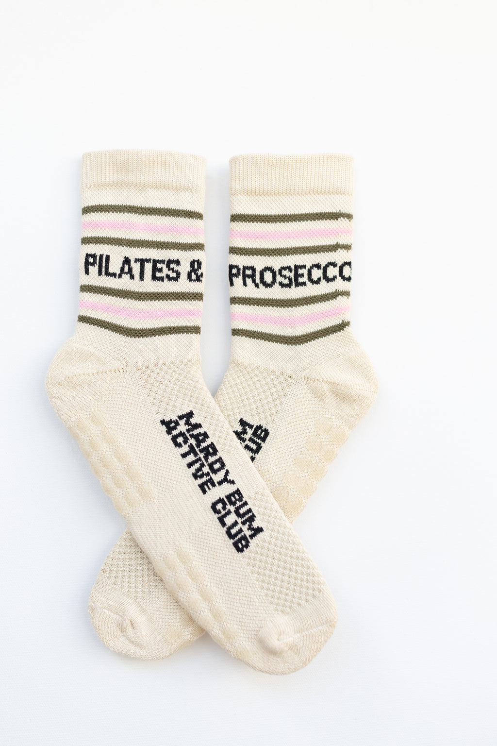 Grippy Pilates and Prosecco socks