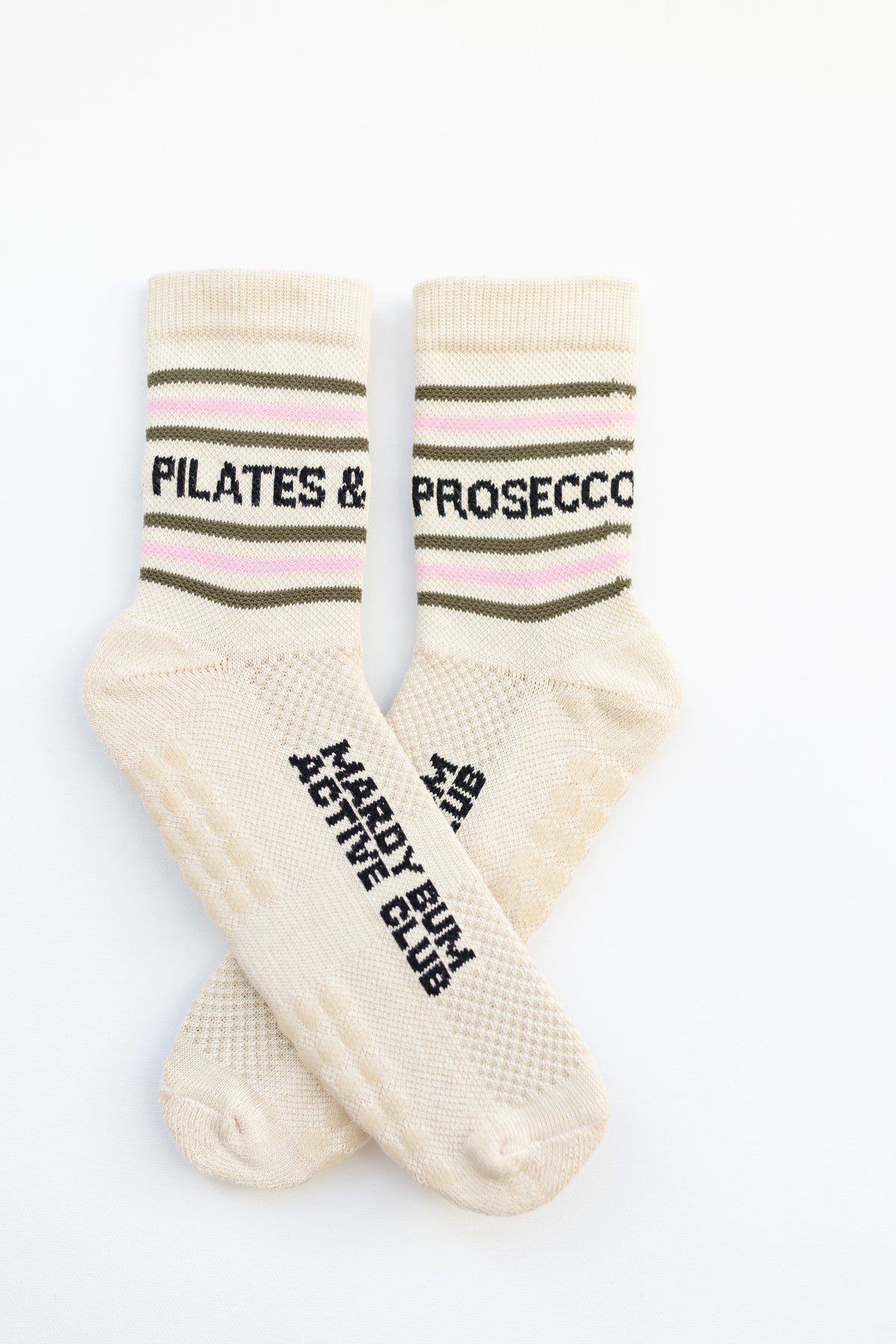 Grippy Pilates and Prosecco socks