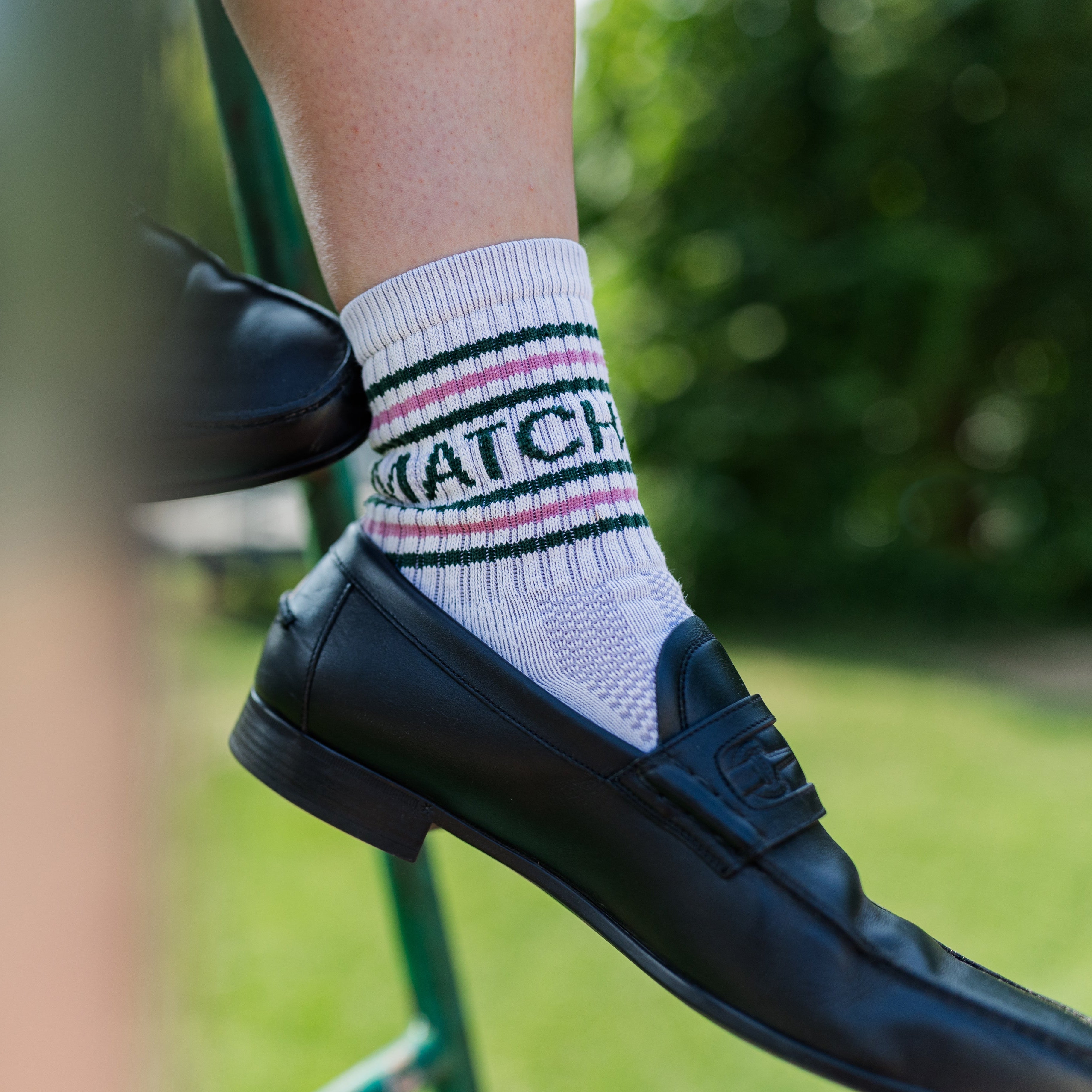 MBAC “Match Point” slogan sports socks
