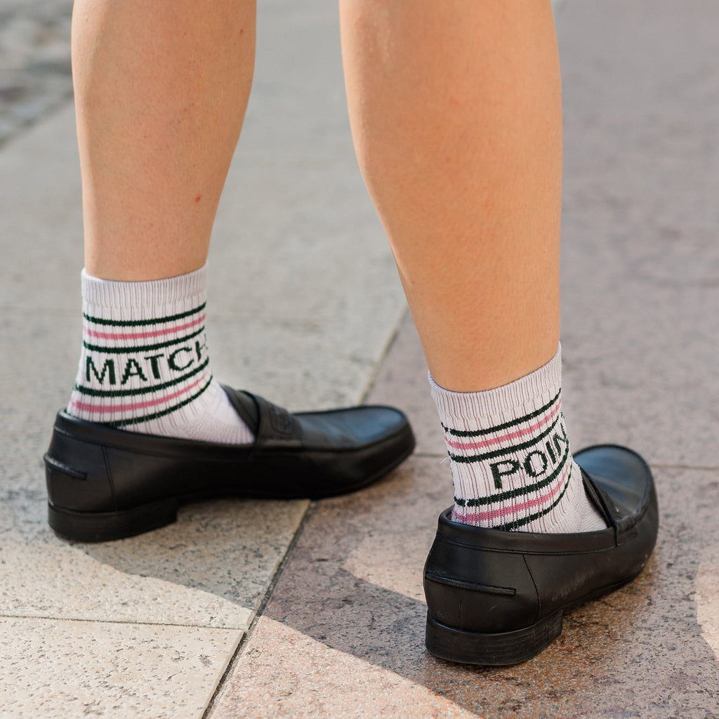 MBAC “Match Point” slogan sports socks