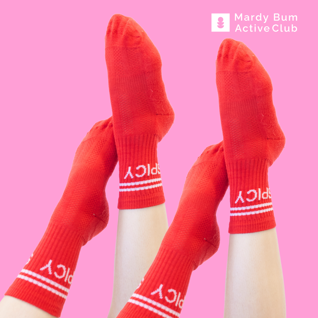 MBAC “SPICY” slogan sports socks