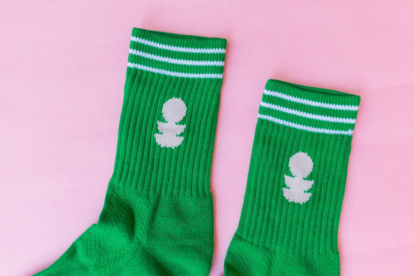 Green and Pink Sports Socks
