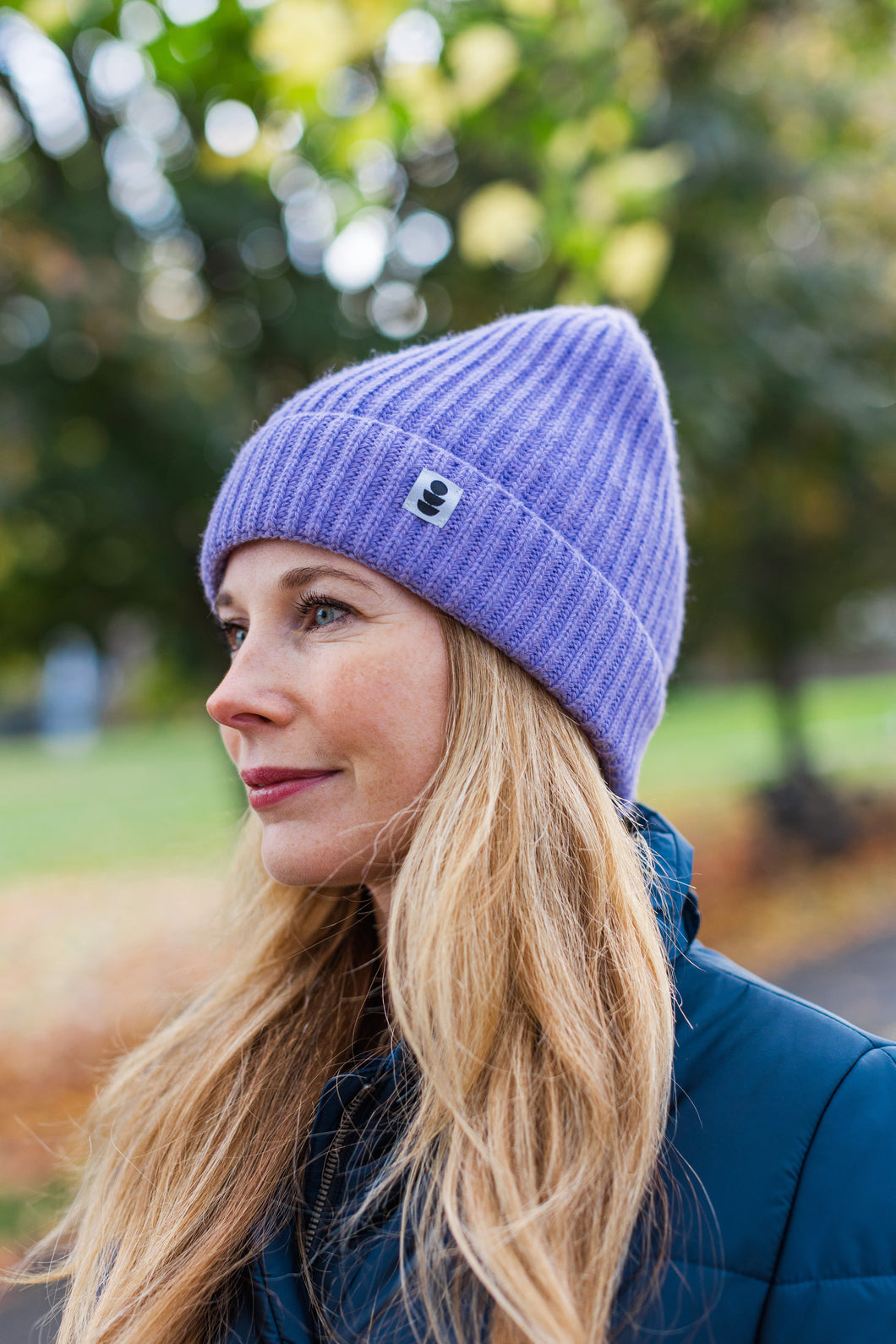 Violet Rib Beanie