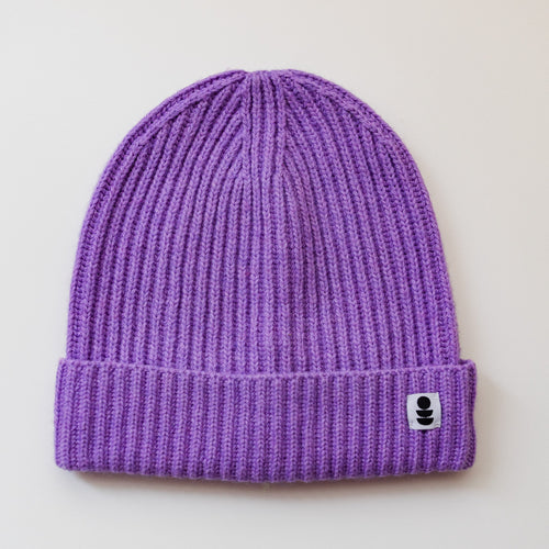 Violet Rib Beanie