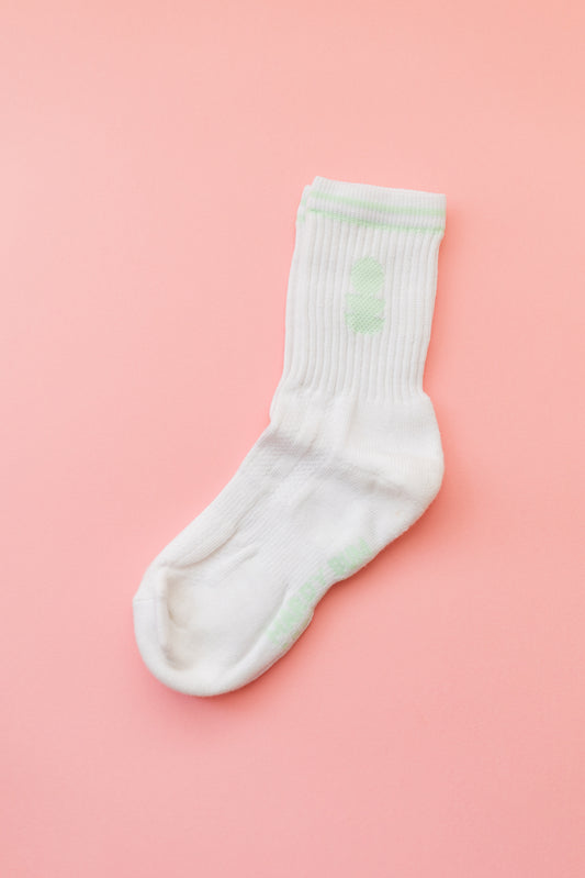 White and Mint Sports Socks